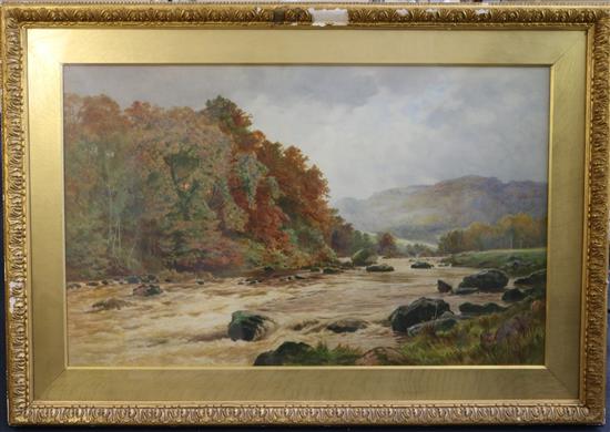 Cyril Ward (1863-1935) A stream that bursts .... 24 x 38in.